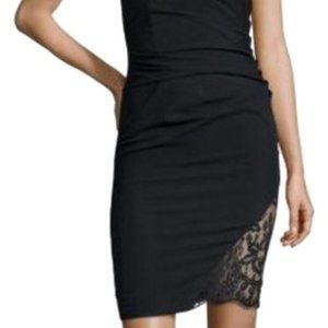 Aijek Rebirth Black Lace Insert Sheath Dress